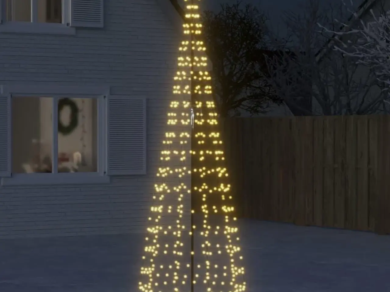 Billede 1 - LED-juletræ med spyd 570 LED'er 300 cm varmt hvidt lys