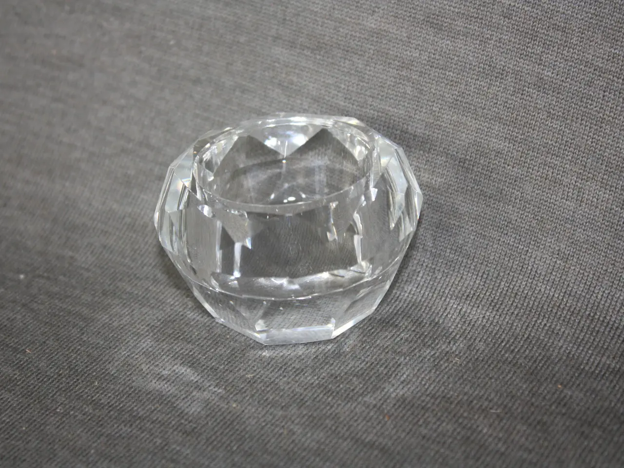 Billede 1 - Krystal fingersalt skål / saltkar diam 6,5 cm