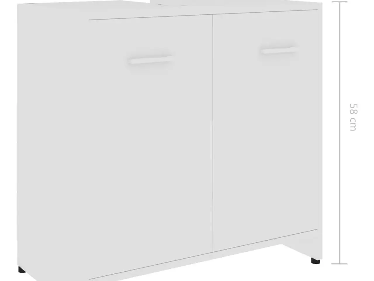 Billede 9 - Badeværelsesskab 60×33×61 cm - hvid konstrueret træ