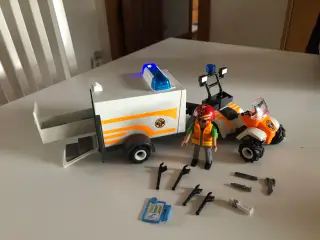 Playmobil: Redningsfirhjulstrækker m/trailer