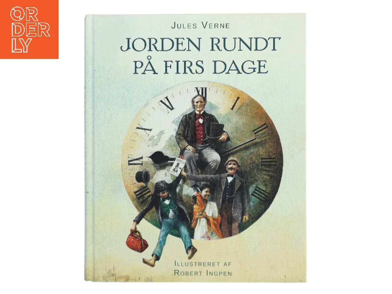 Billede 1 - Jorden rundt på firs dage af Jules Verne (Bog)