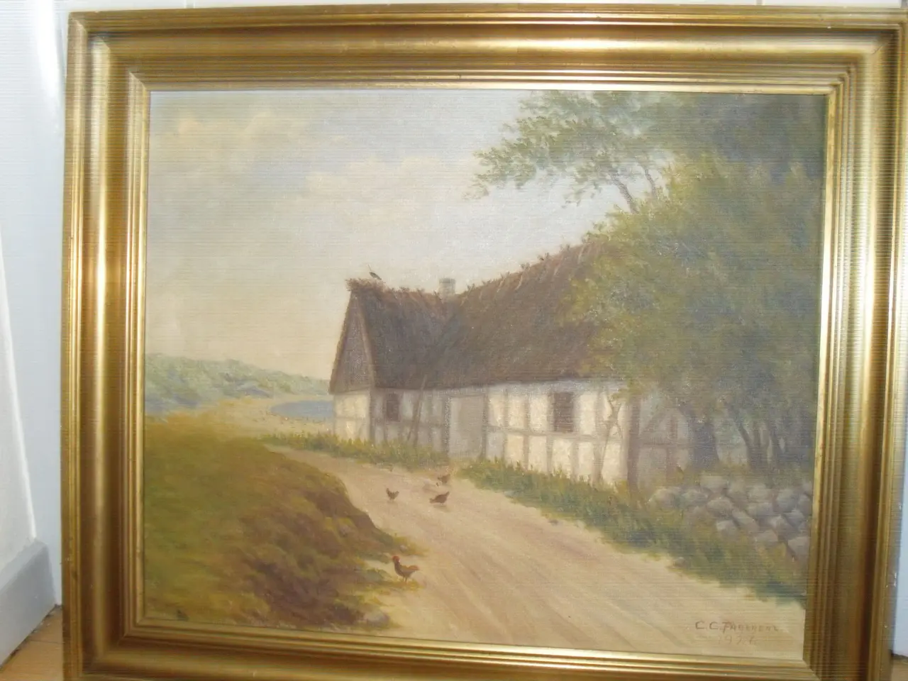 Billede 2 - BYD. Idyllisk maleri af. C. C. Fagerdal/1927.