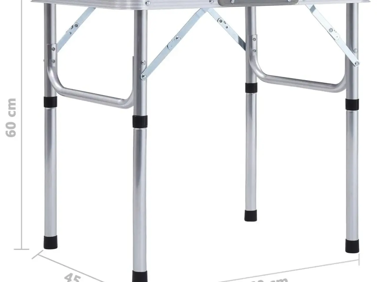 Billede 8 - Foldbart campingbord 60 × 45 cm - aluminium, hvid