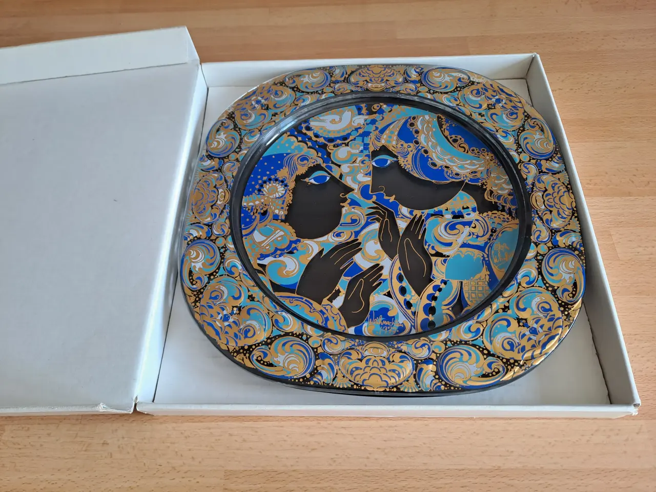 Billede 2 - 4 stk. Bjørn Wiinblad krystal glas platter.