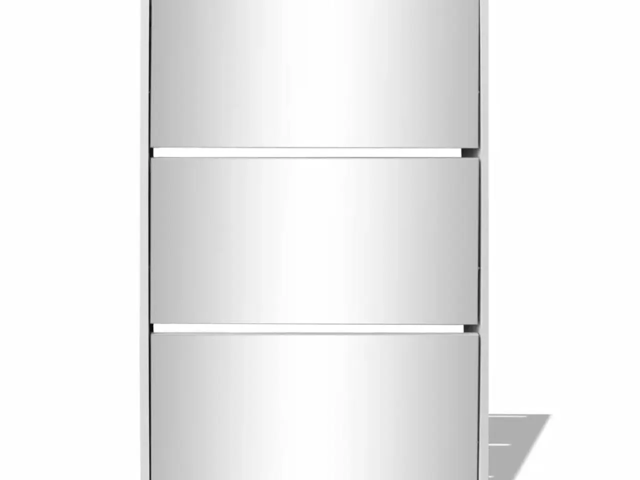 Billede 3 - Skoskab med 3 hylder og spejl 63x17x102,5 cm hvid