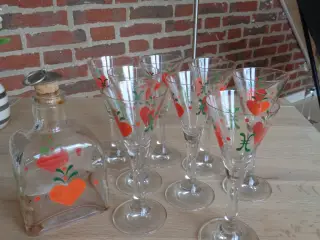 Holmegaard Karaffel med tilhørende glas