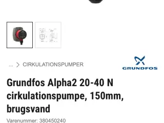 ALPHA220-40N150 brugsvand