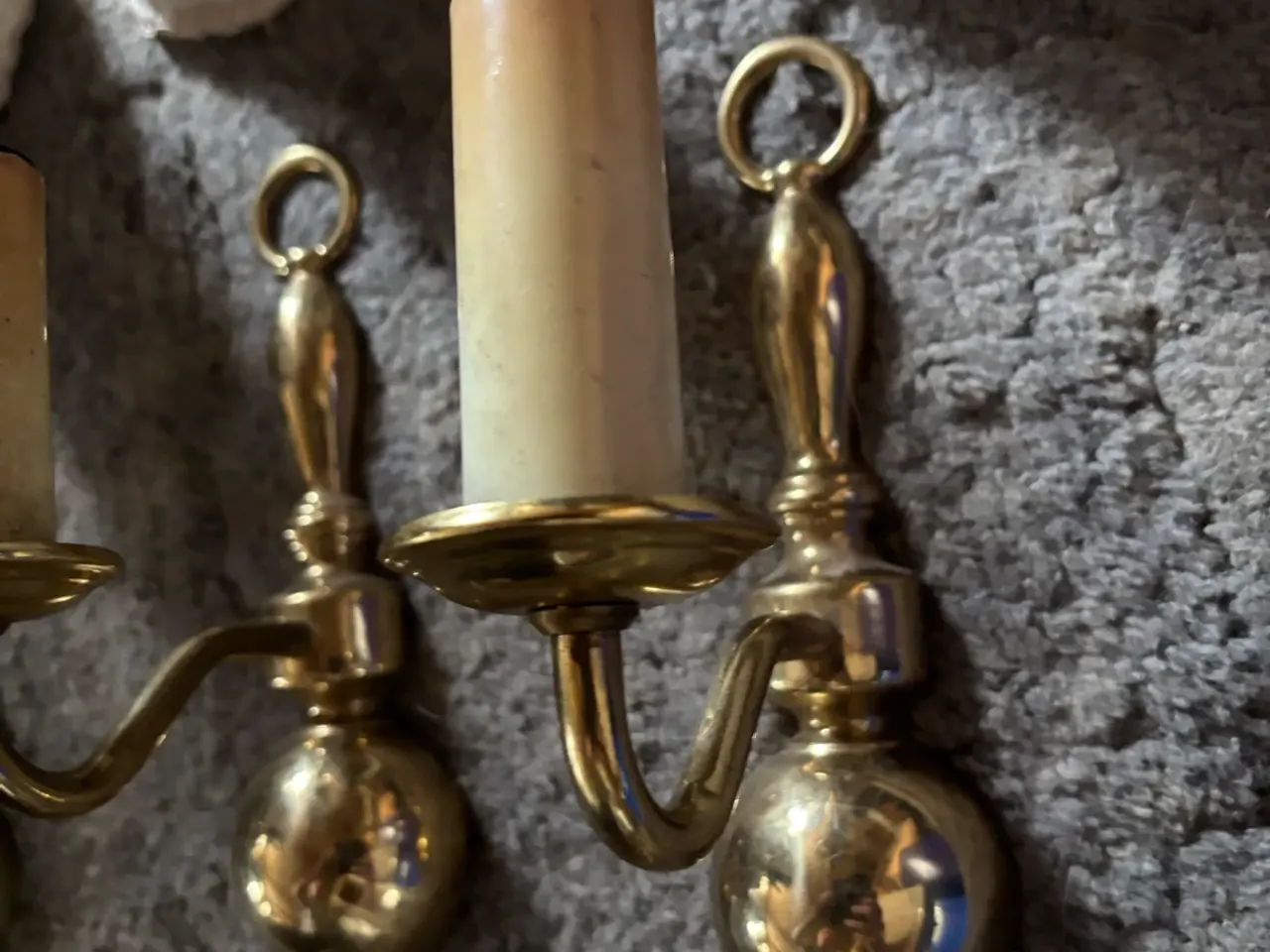 Billede 5 - 4 vintages messing væglamper sælges samlet