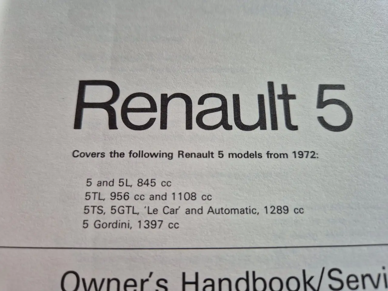 Billede 3 - Haynes manual RENAULT 5.