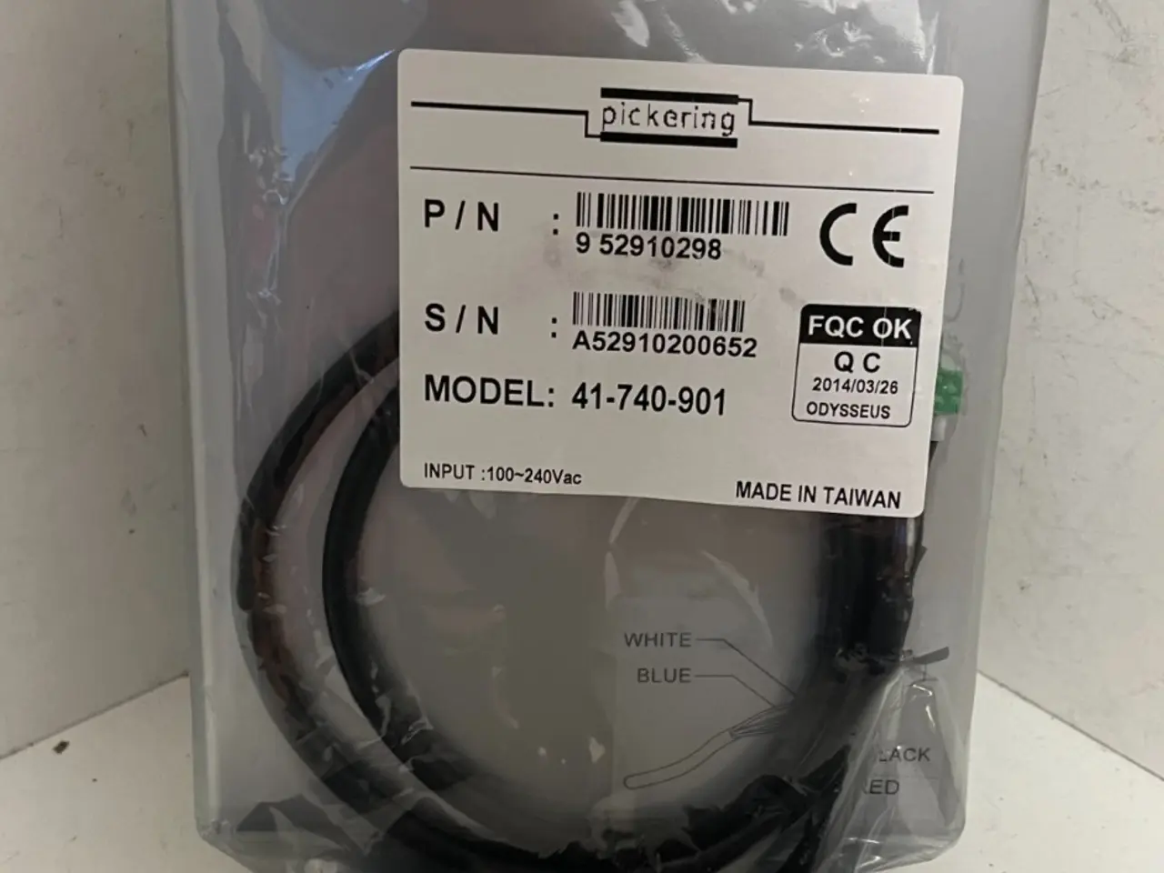 Billede 1 - Pickering 41-740-901 AC-DC Adapter strømforsyning