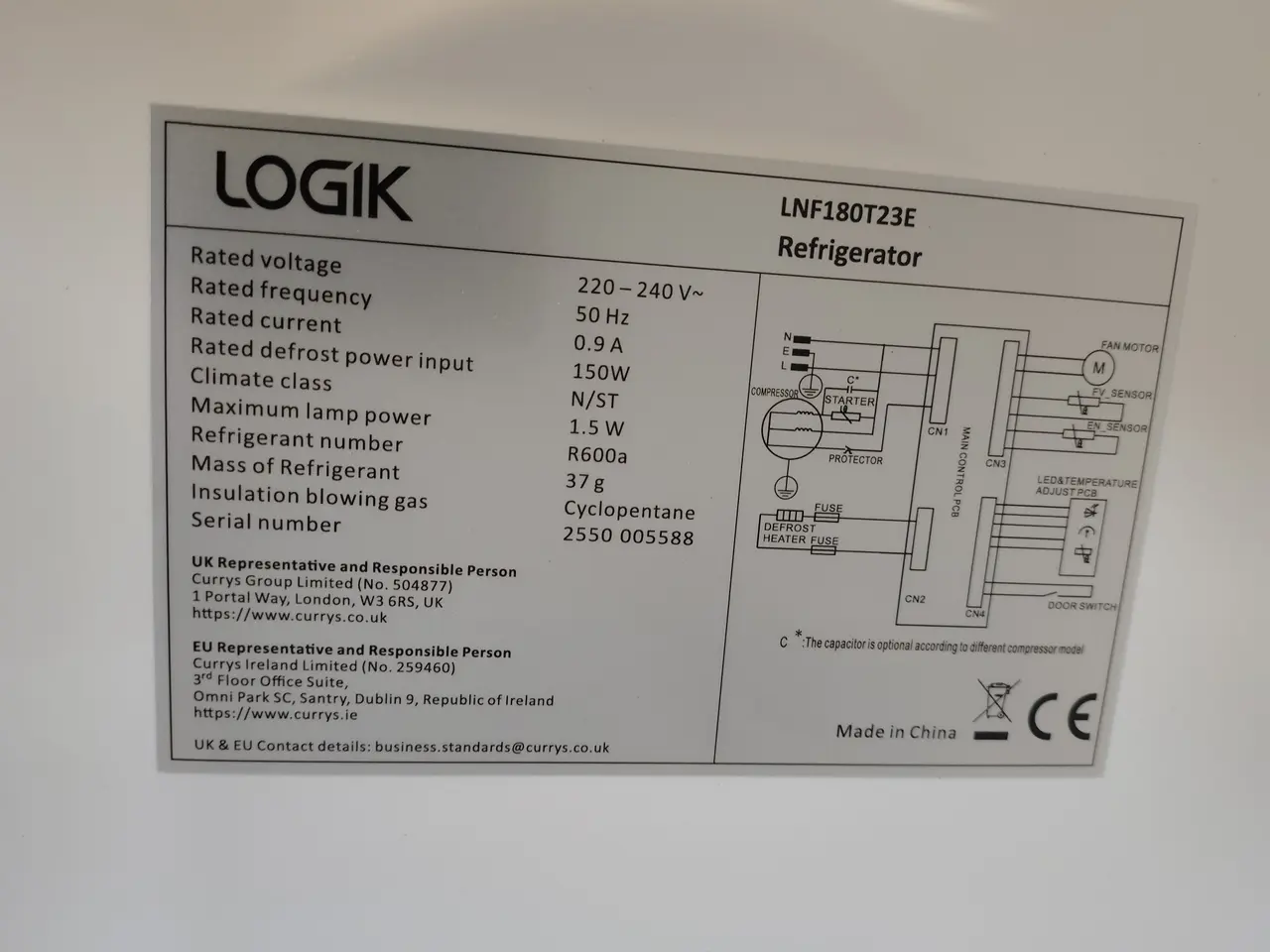 Billede 6 - Køle-/fryseskab, demo LOGIK