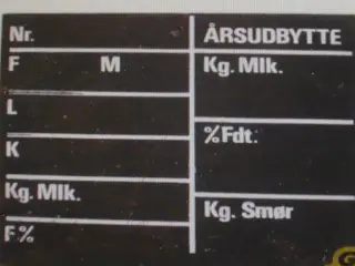 Ko/ Mælketavler