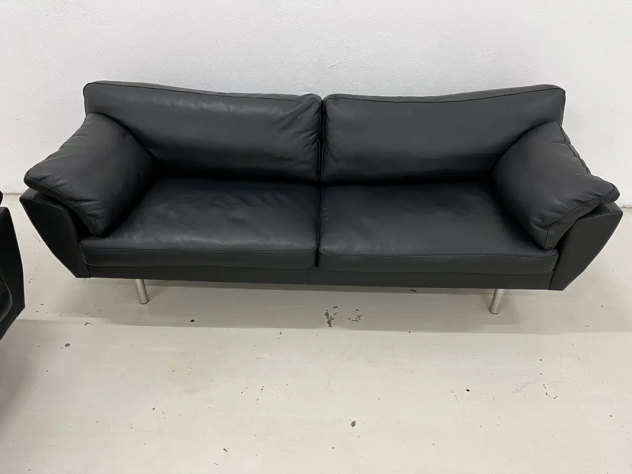 Billede 5 - Ilva Palermo sofagruppe 2x3 Pers.i sort okselæder.
