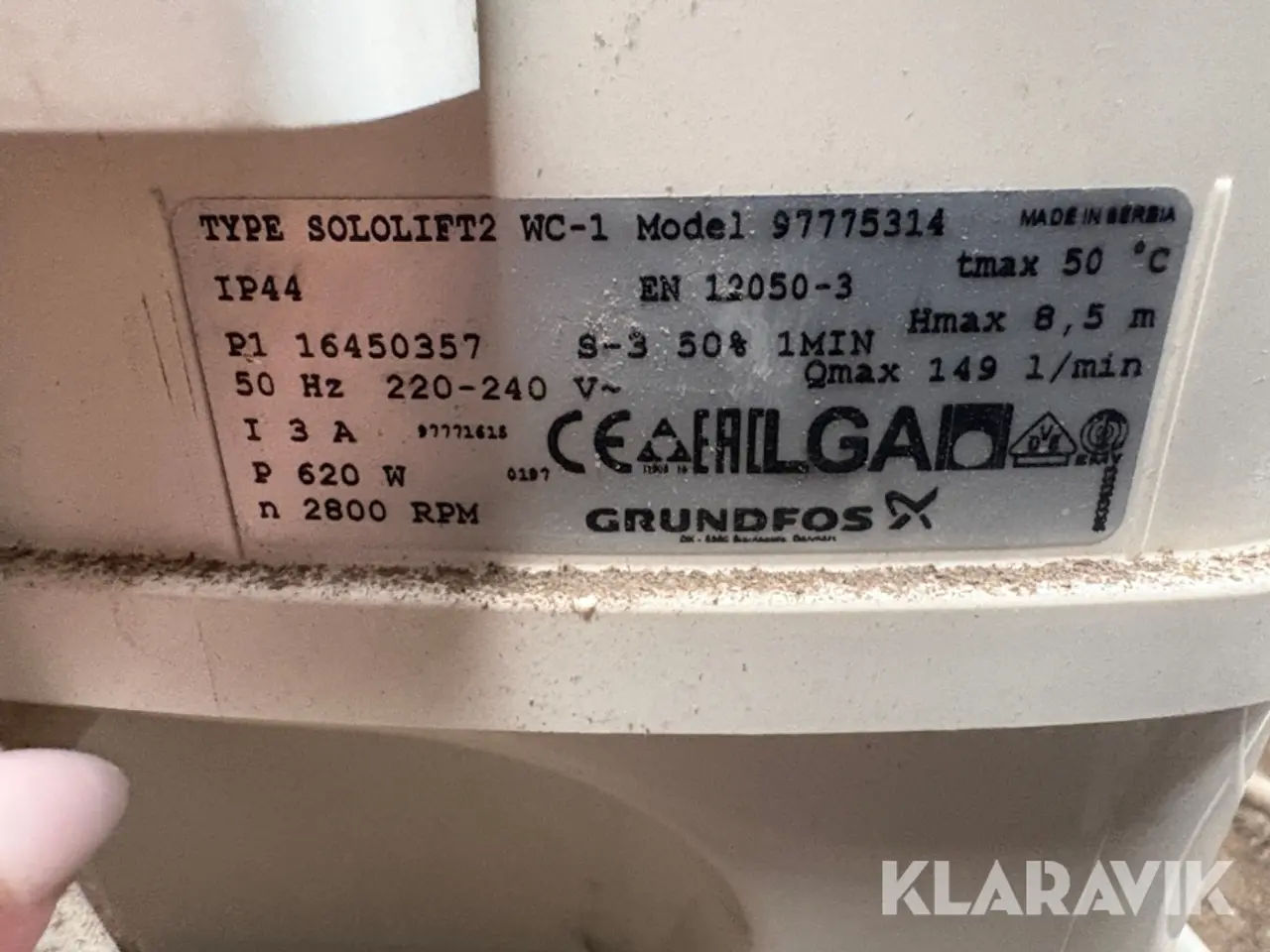 Billede 7 - Toiletkværn Grundfos Sololift2