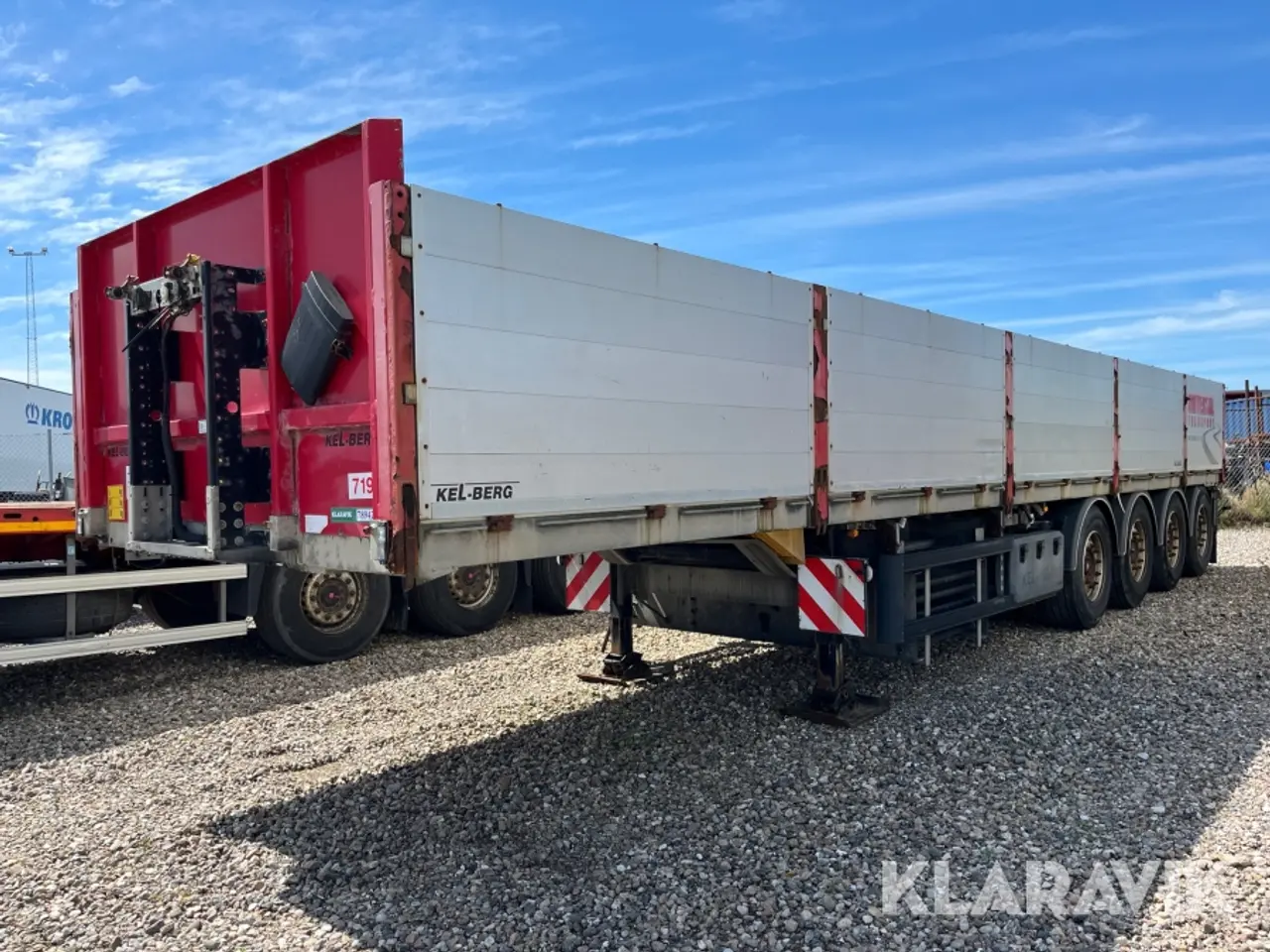 Billede 1 - Trailer Kel-Berg flatbed med alusider 4-akslet