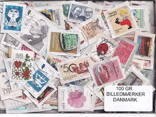 Danmark 100 g. Billedmærker Enkeltklip - Ny varer hjemkommet 31 - 10 - 2024 - Flot Parti !!