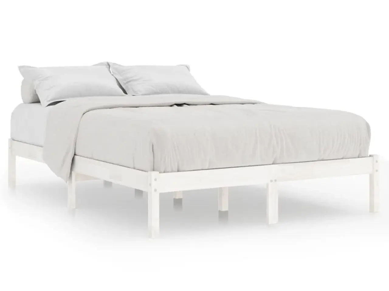 Billede 2 - Sengestel 180 x 200 cm i massivt fyrretræ - hvid