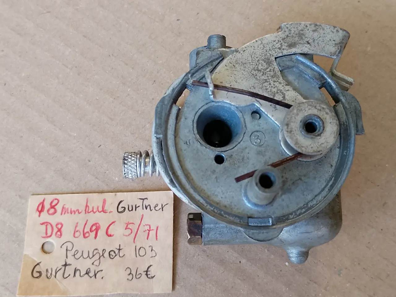 Billede 2 - Karburator "Gurtner" Peugeot CT og 103