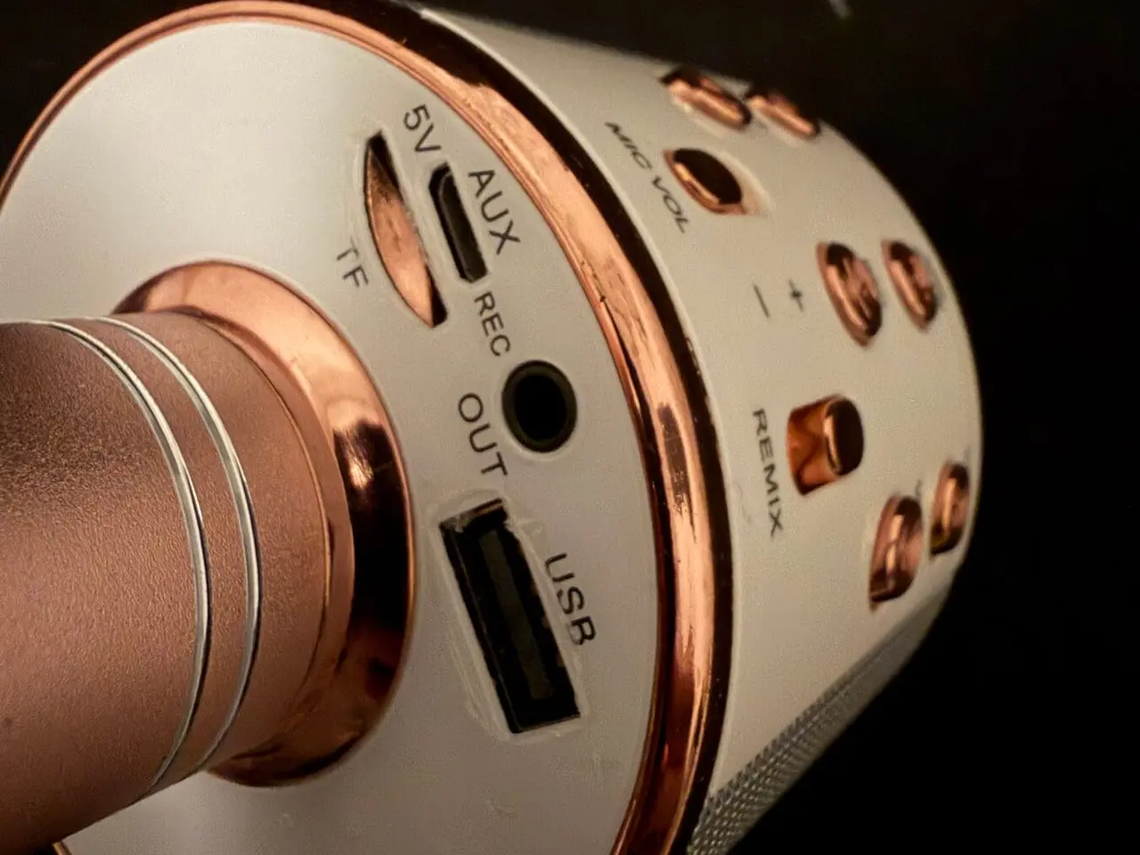 Billede 3 - Trådløs karaoke-mikrofon med højttaler – roséguld
