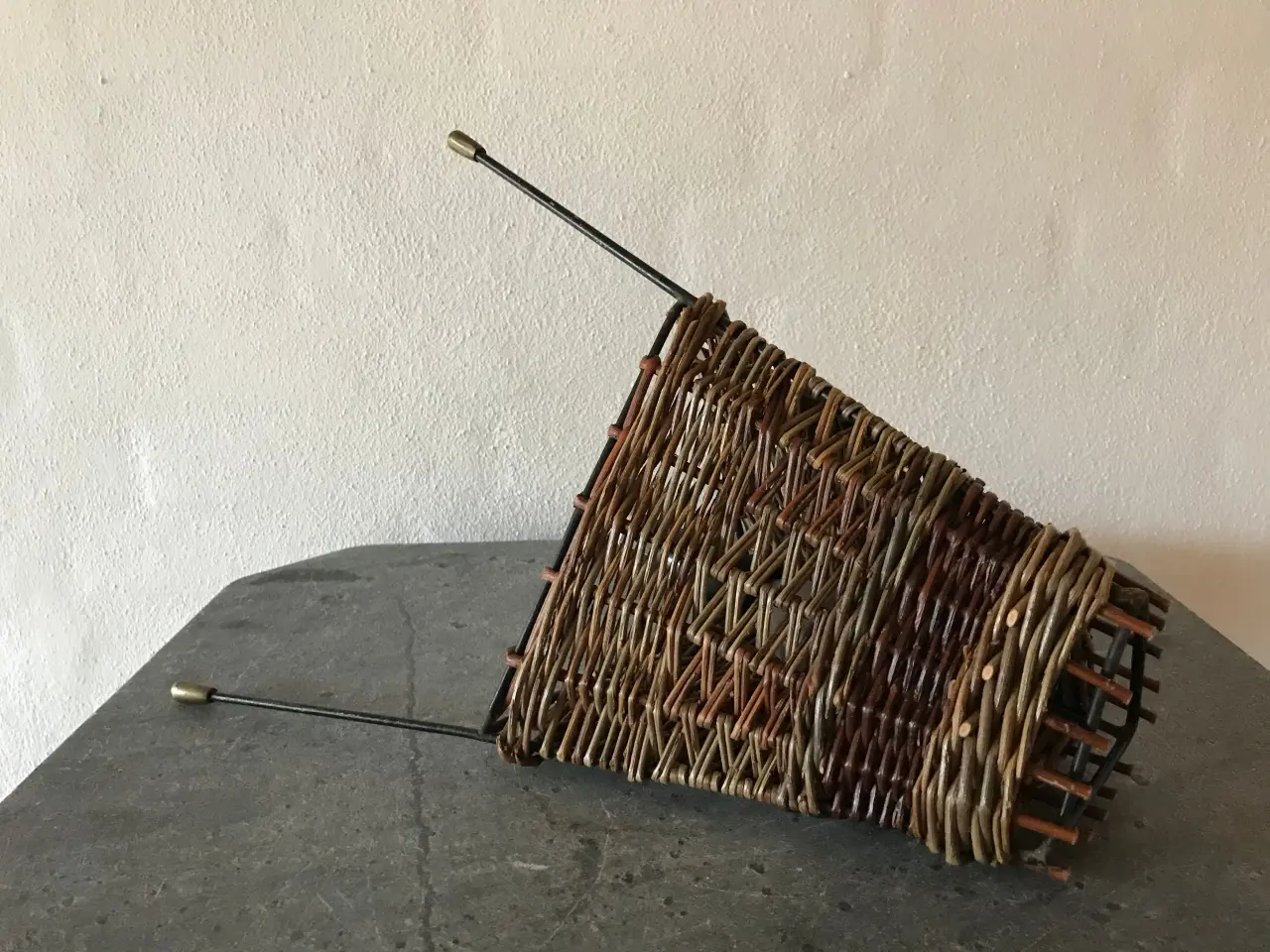 Billede 8 - Retro bordlampe, flet/messing