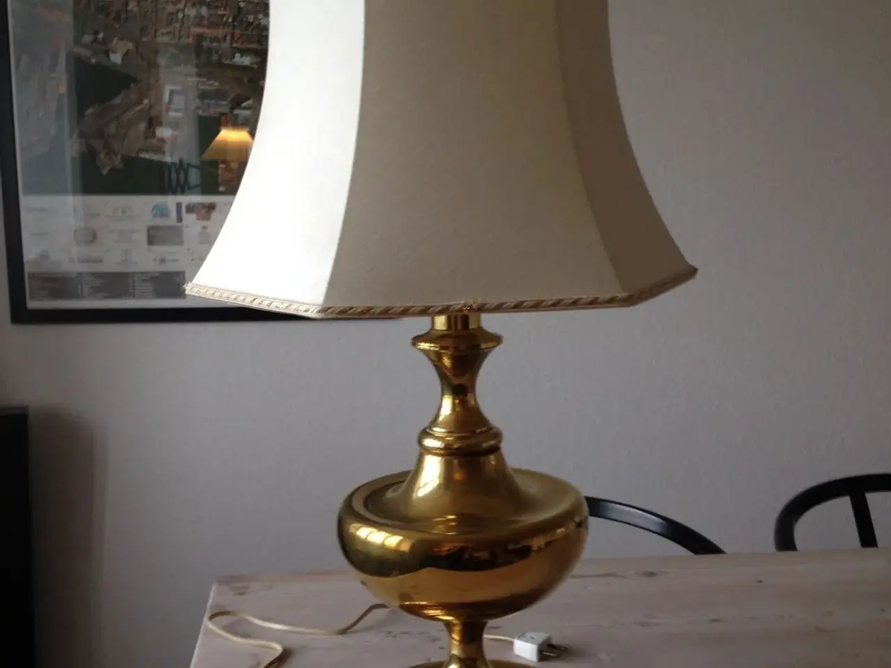 Billede 1 - Retro bordlampe LAONI, dansk fabrikeret, m. skærm