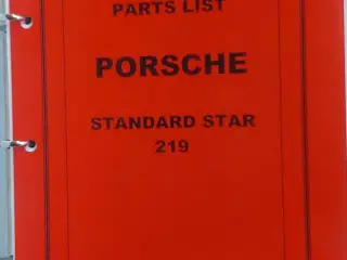 Reservedelsbog porshe standard 219