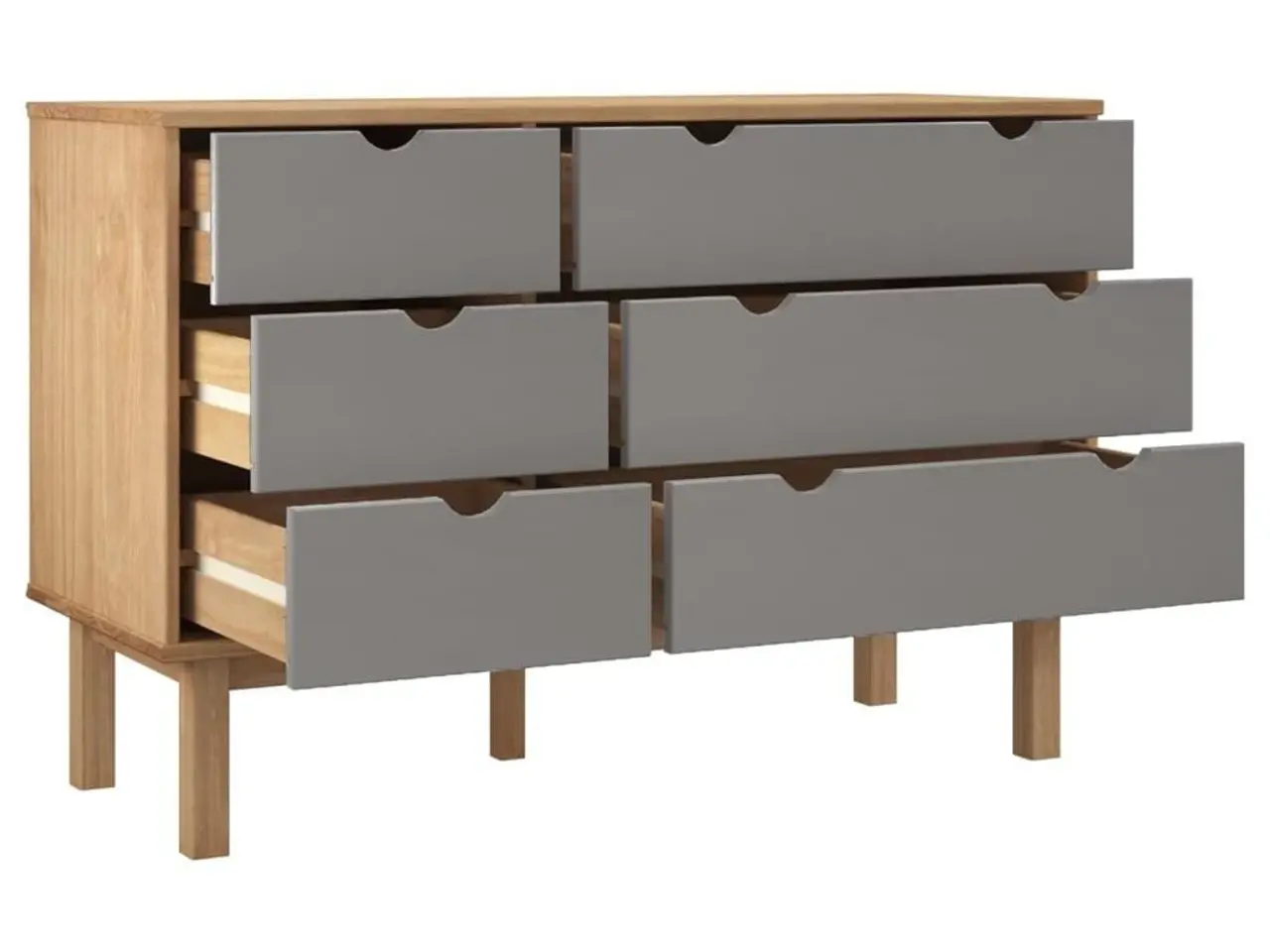 Billede 4 - Kommode OTTA 111 x 43 x 73,5 cm - brun og grå