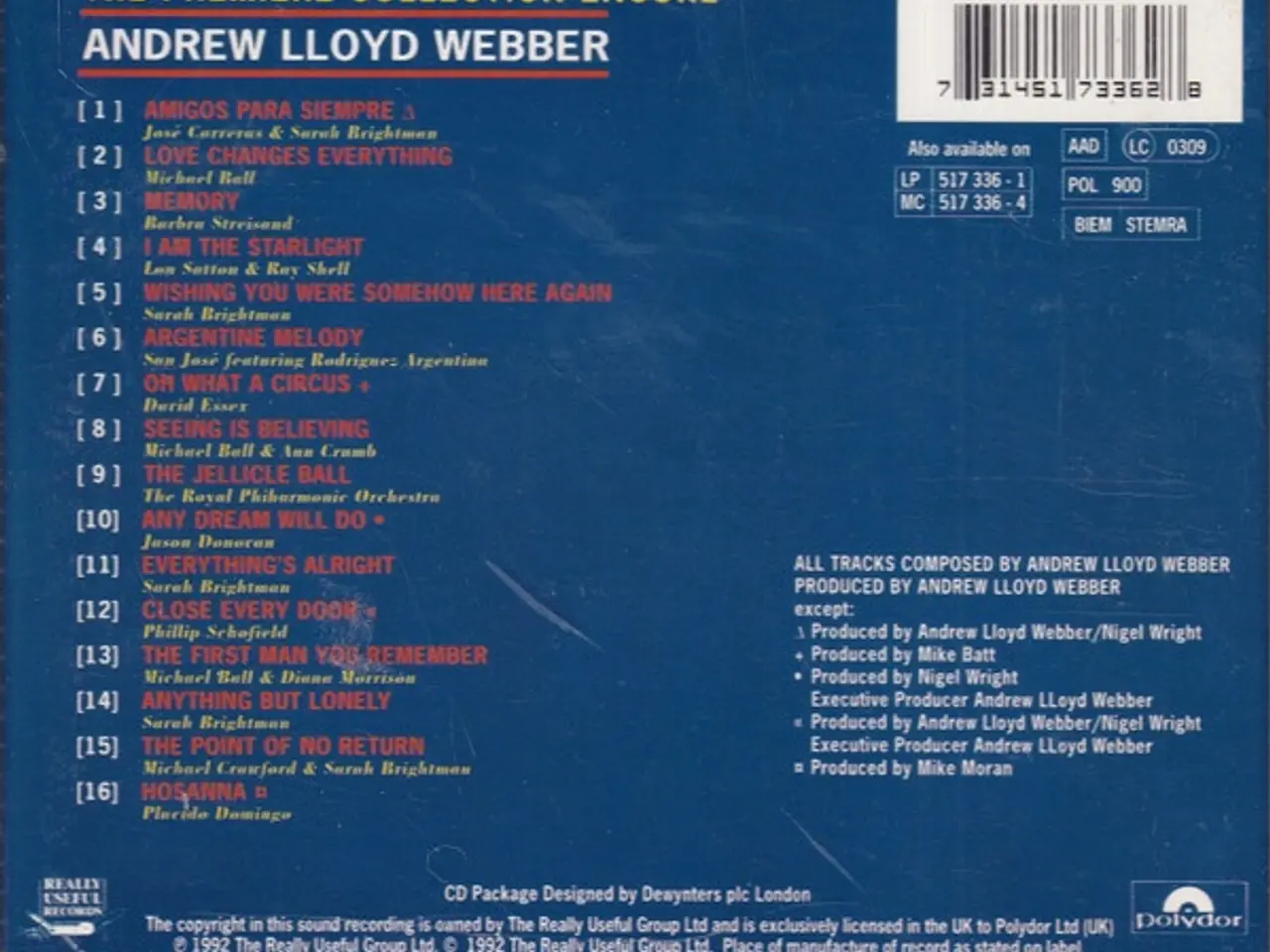 Billede 4 - Andrew Lloyd Webber – The Premiere… – CD