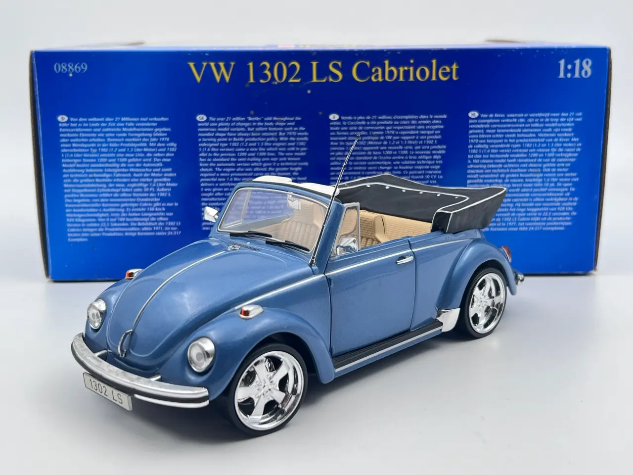 Billede 1 - 1970 VW 1302 LS Cabriolet - 1:18 Sjælden udbudt