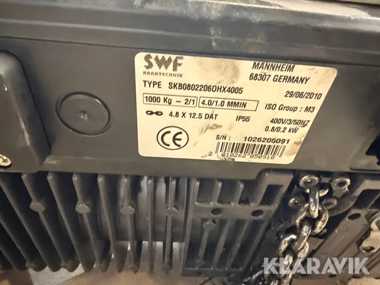Billede 6 - Elektrisk kædetalje / kædehejs SWF Krantechnik SKB08022060HX4005