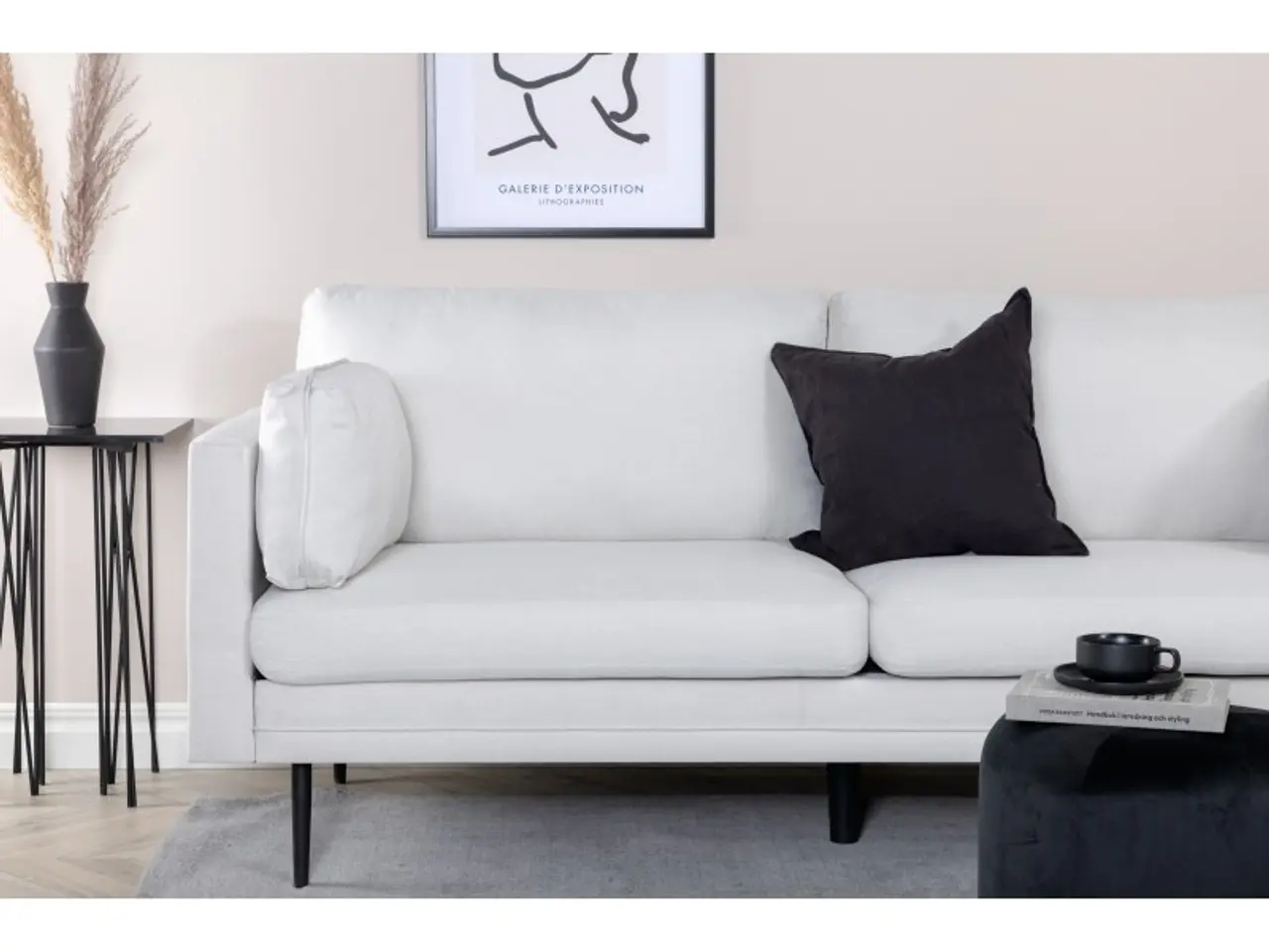 Billede 11 - Boom 3 personers Sofa - Sort og Lys beige