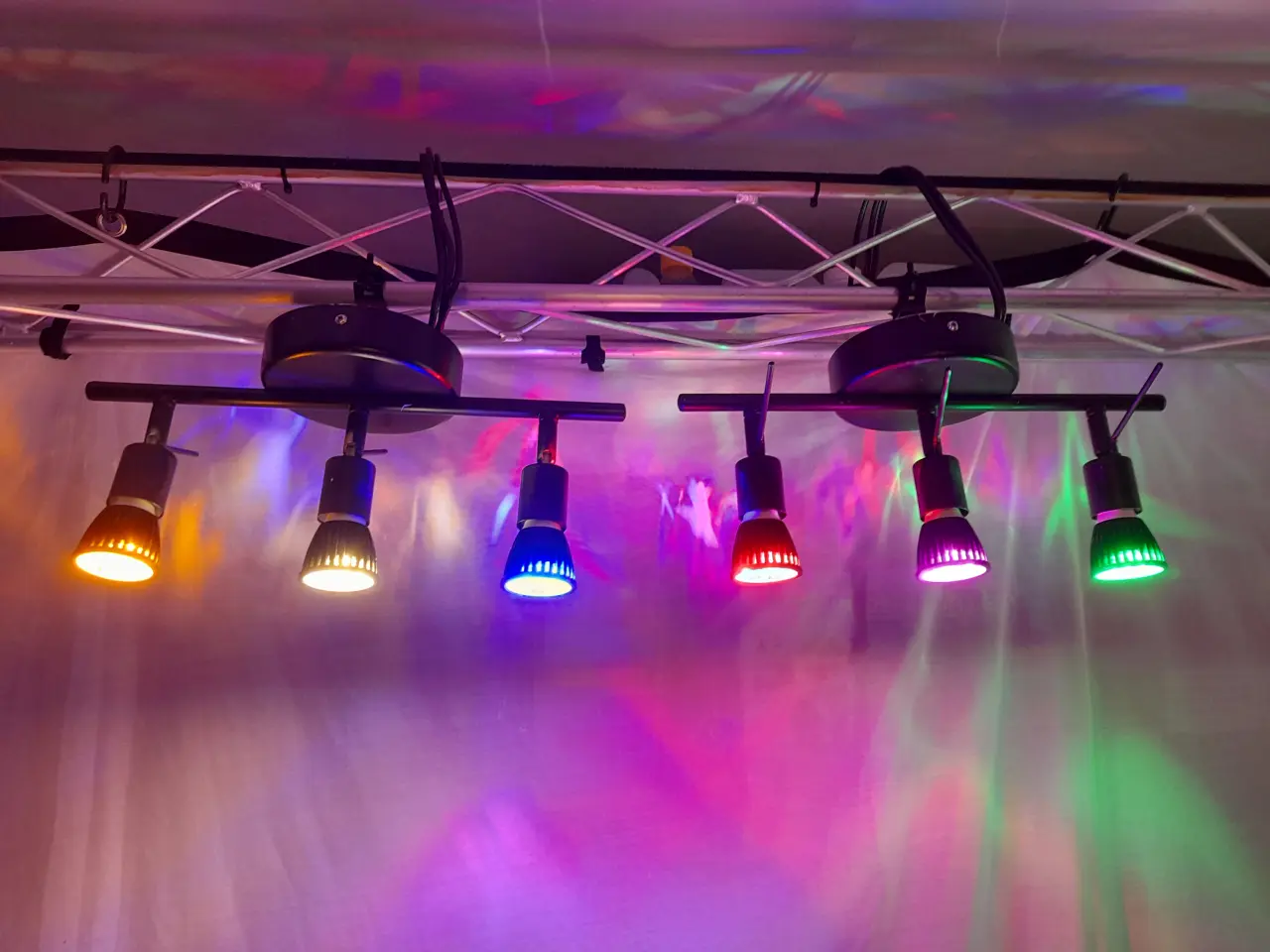 Billede 3 - Udlejes - 6 CH Løbe-Lysshow 6 kanal GU10 LED.