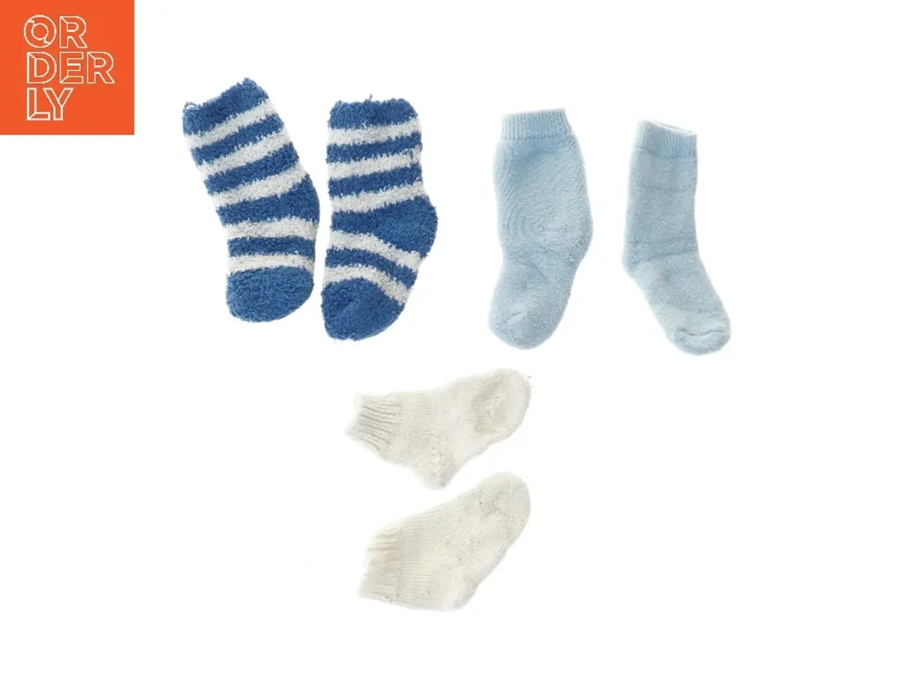 Billede 1 - Babysokker, sæt af tre par (str. fod 10 cm længde 17 cm)