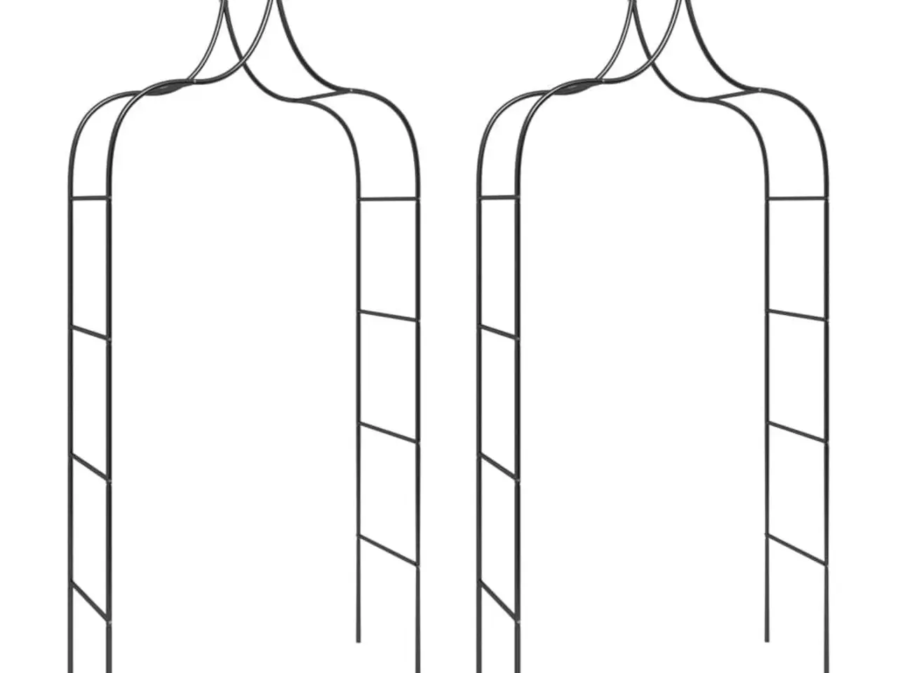 Billede 2 - Havebuer 2 stk. - 120×38×260 cm i pulverlakeret stål, sort