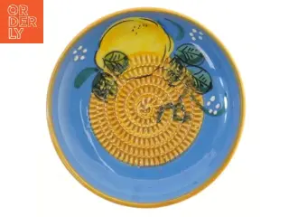 Dekorativ tallerken med citron motiv fra Rupi 1980 (str. Ø 12 cm)