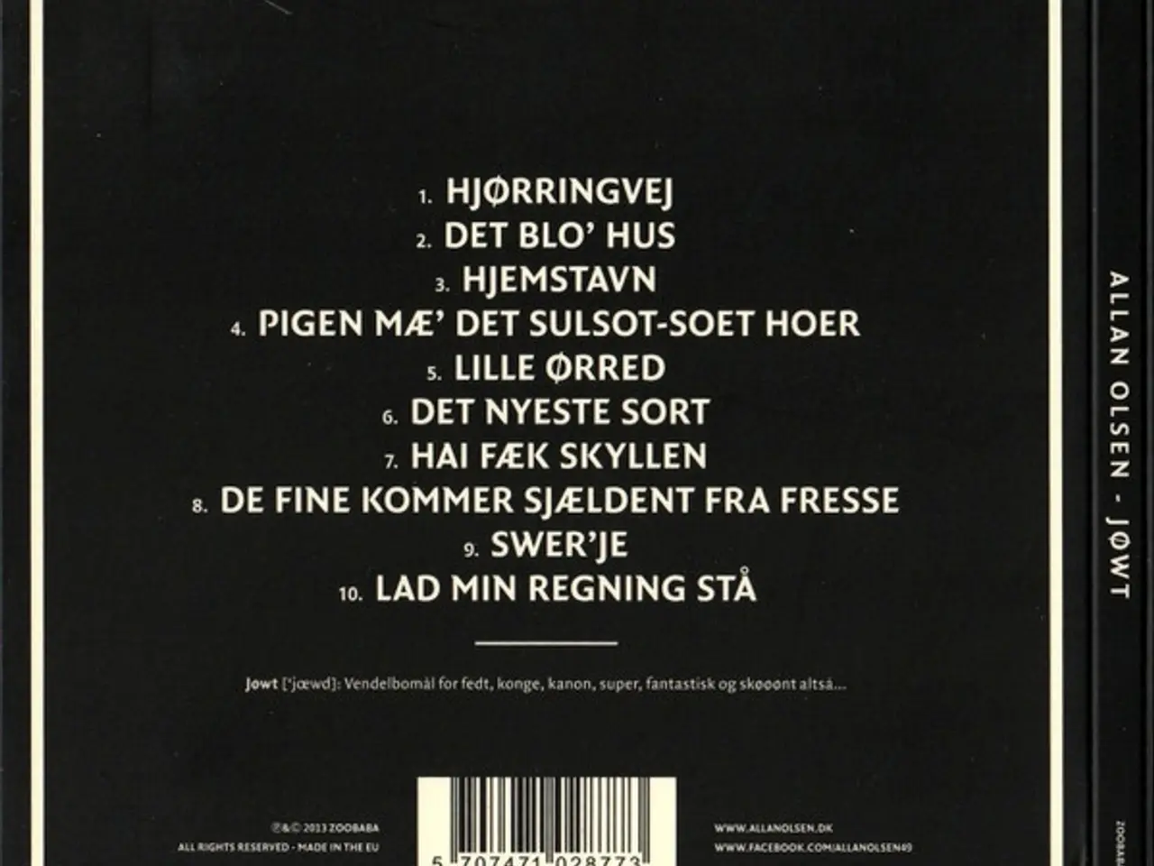 Billede 2 - Allan Olsen – Jøwt – CD