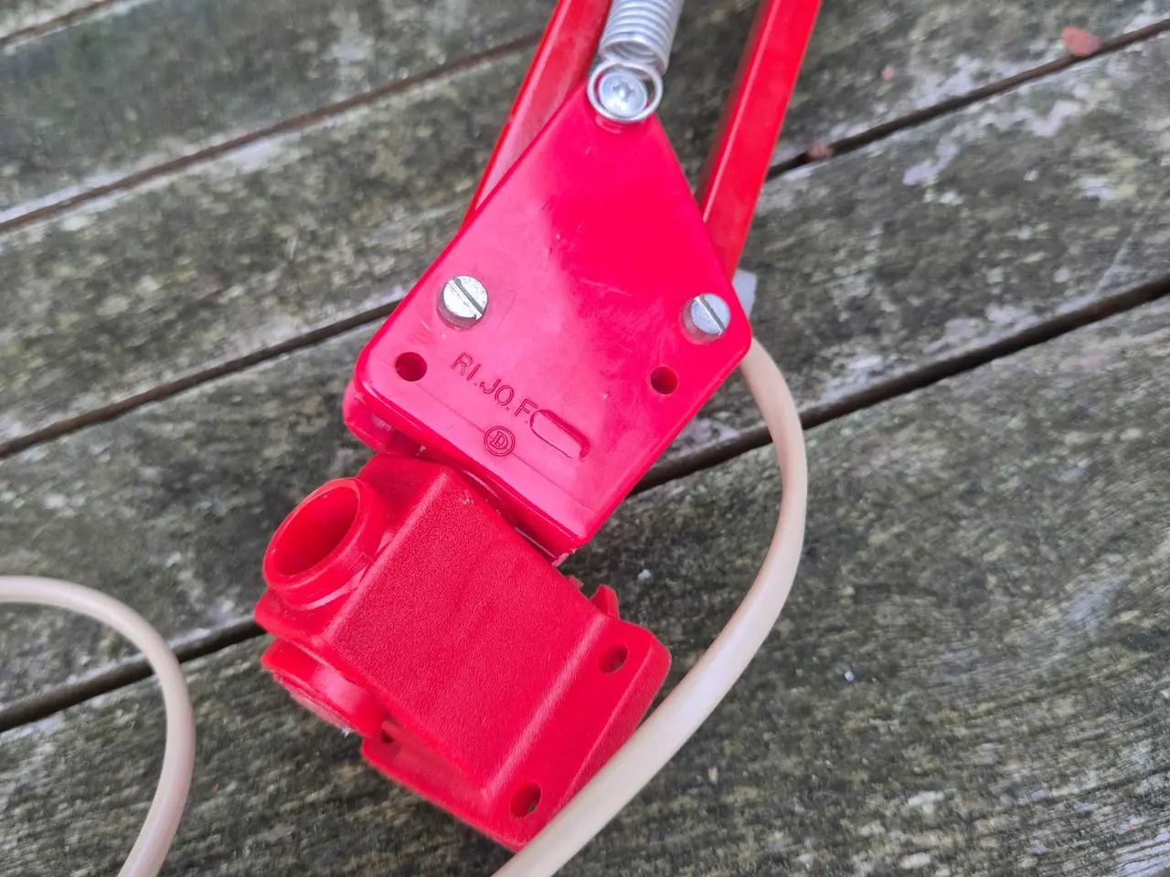 Billede 7 - Rød arkitektlampe med vægbeslag