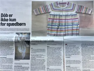 Sød strikket dåbskjole med vidde, anno 2021