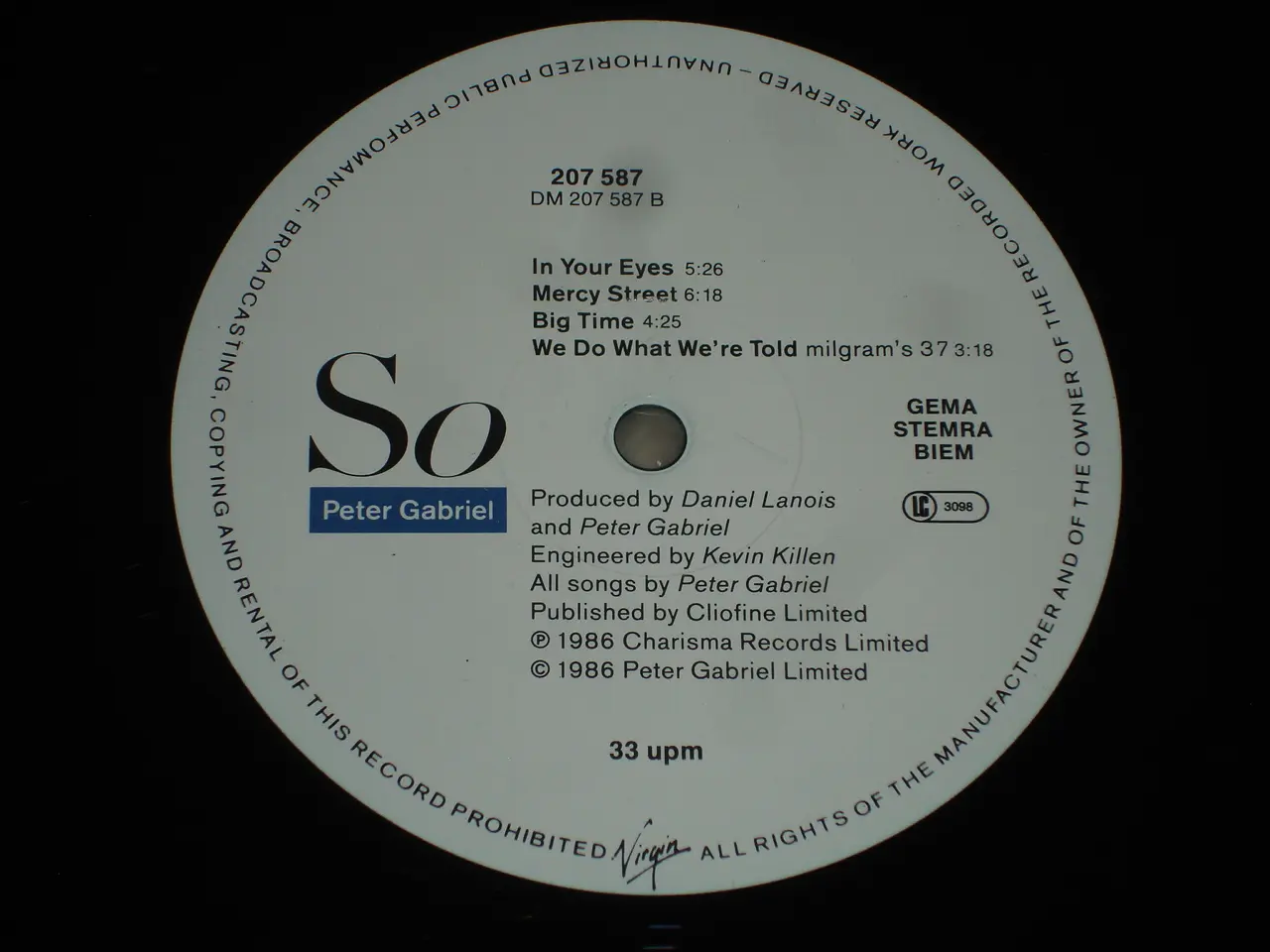 Billede 3 - (Sender gerne) Peter Gabriel – So