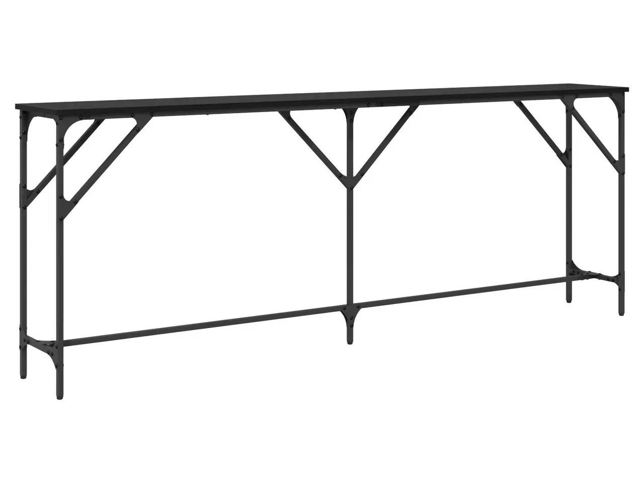 Billede 2 - Konsolbord i sort eg 200 x 29 x 75 cm