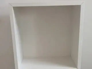 Eket bogkasse hvid