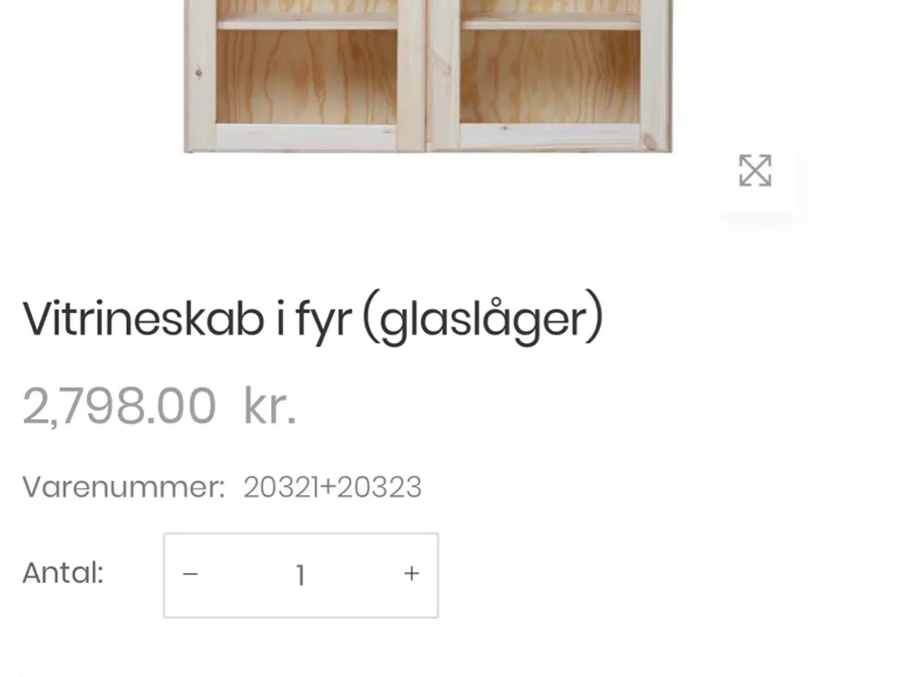Billede 9 - Vitrine og reoler i fyr