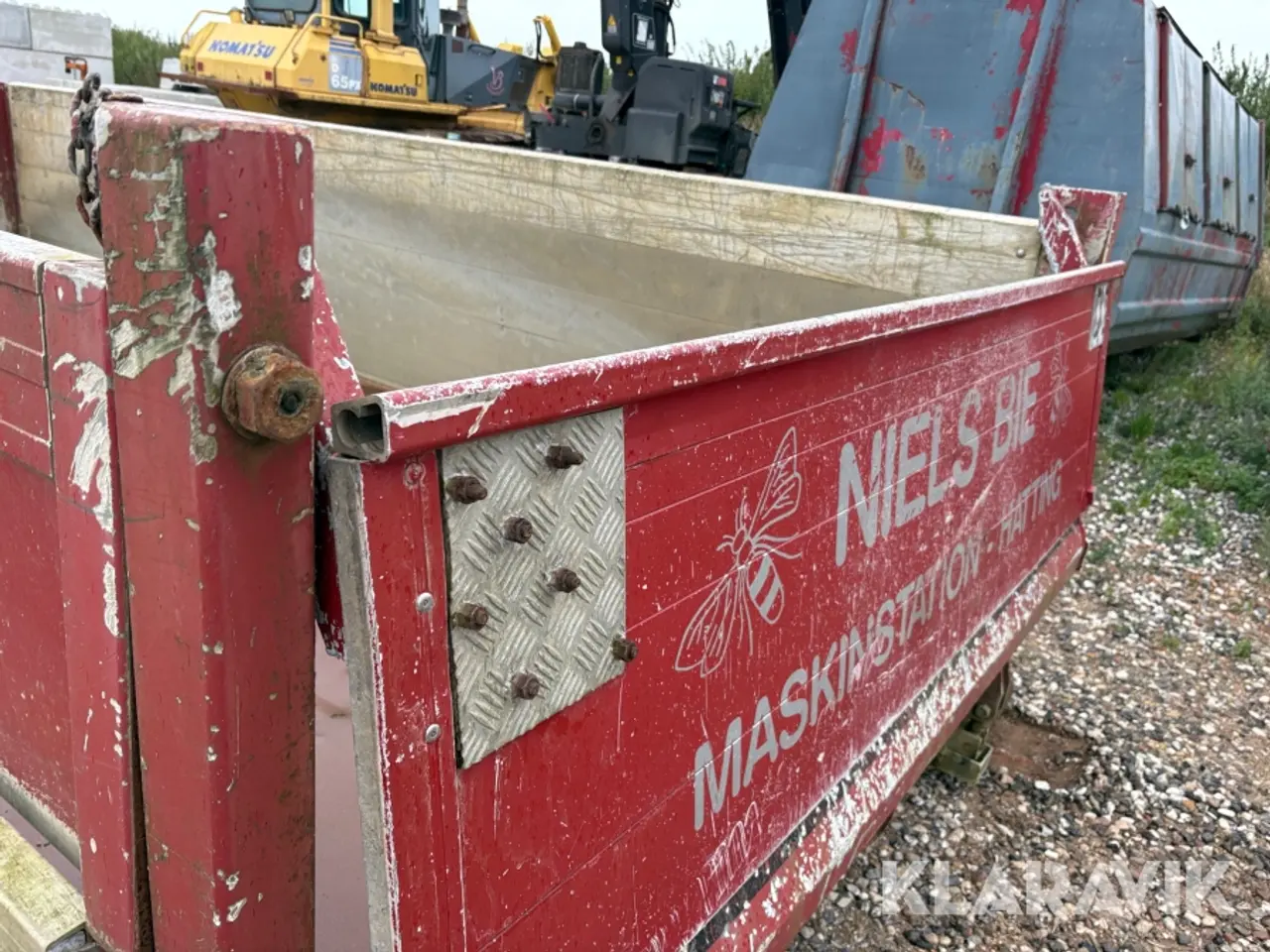 Billede 9 - Kroghejscontainer med 3-vejs tip og hydraulisk klap