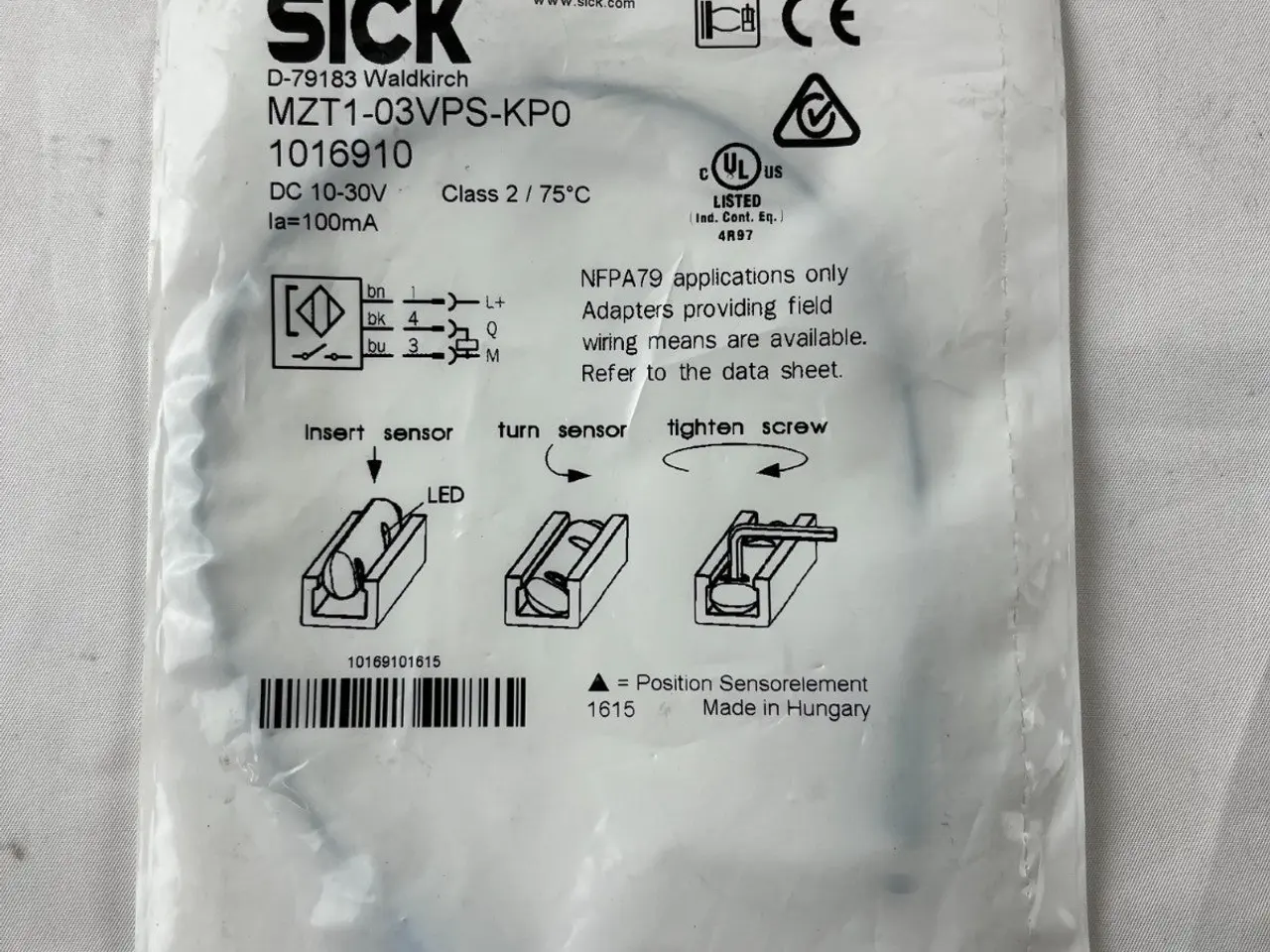 Billede 2 - SICK MZT1-03VPS-KP0 Cylinder Sensor Magnetic PNP