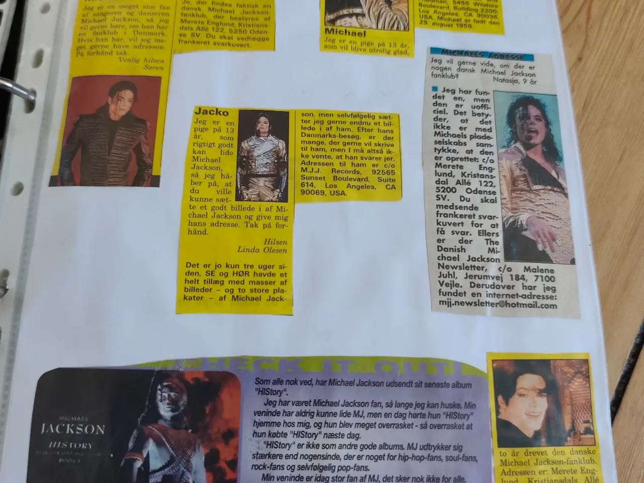 Billede 3 - Stor sort ringbind med Michael Jackson