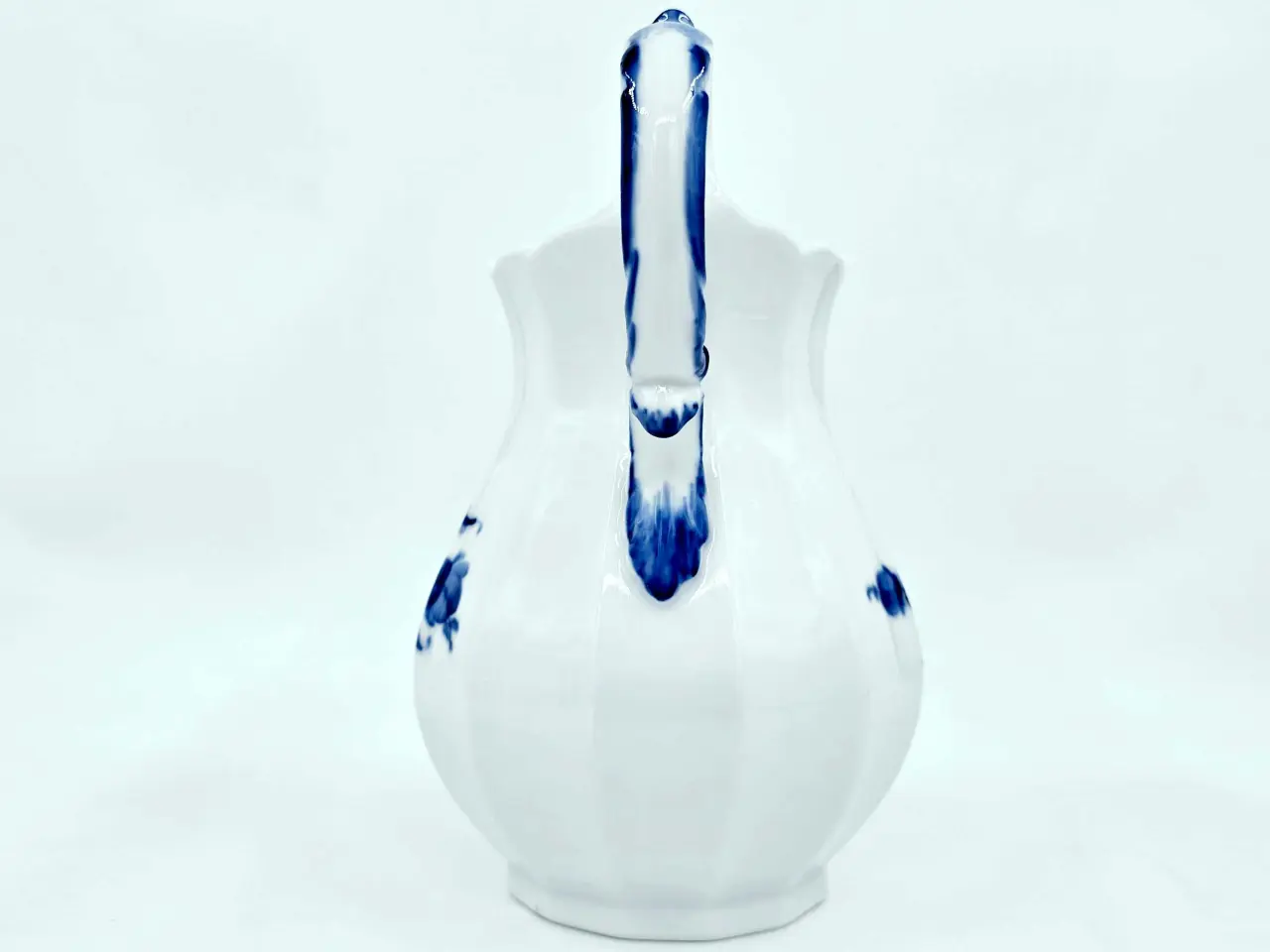 Billede 4 - Blå Blomst Kantet Stor kande Porcelæn