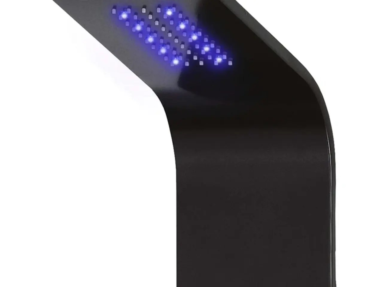 Billede 3 - Brusepanel i aluminium med LED - 20 × 44 × 130 cm, sort