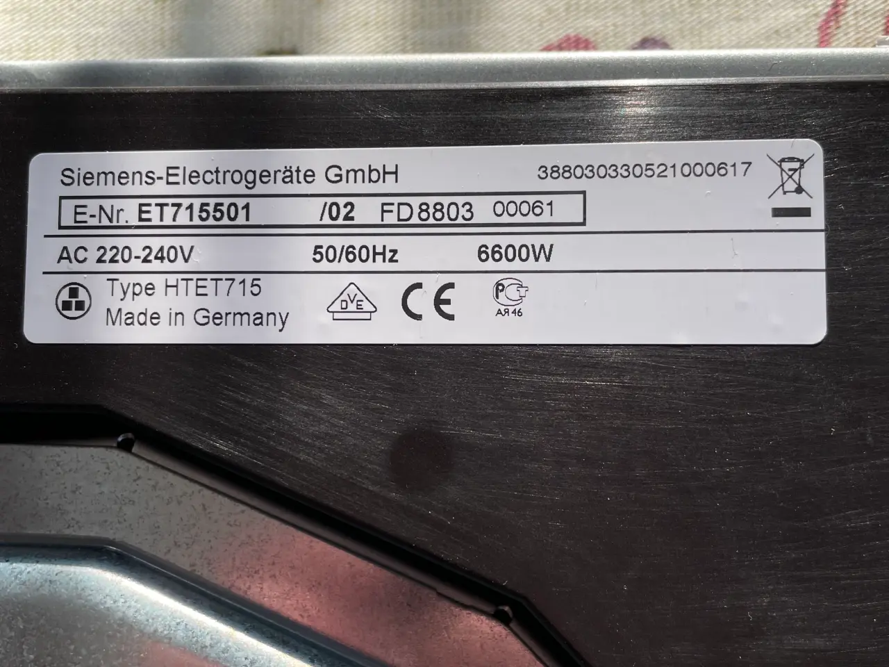 Billede 2 - Kogeplade. 60 cm gladkeramisk