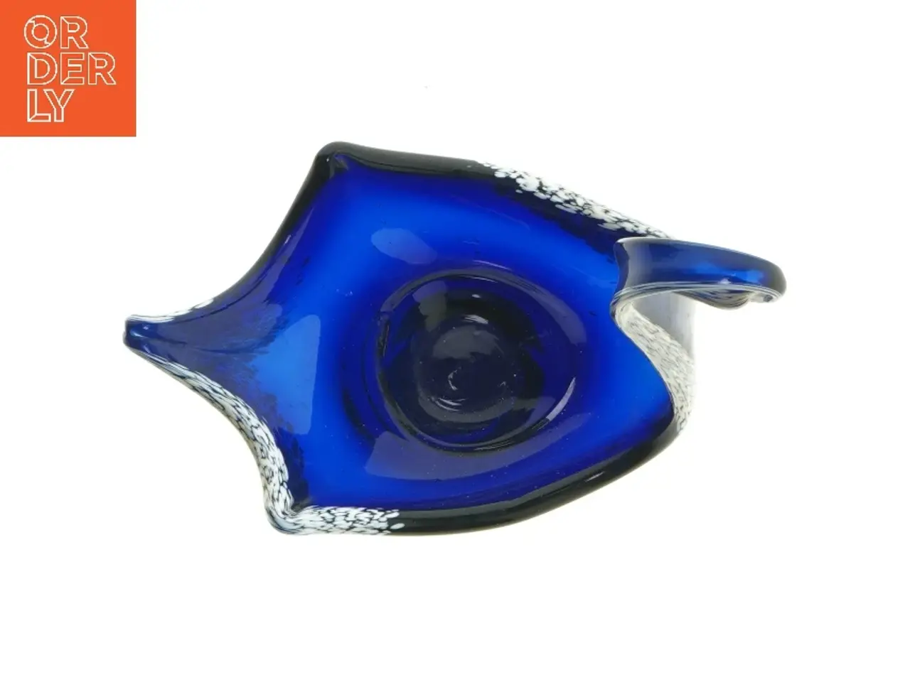 Billede 3 - Blåt glas kunstobjekt (str. 17x25 cm)