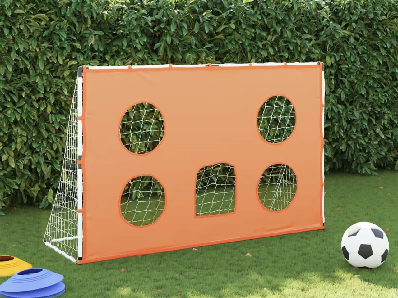Billede 3 - Fodboldmål 182x62x118 cm med præcisionsdug og bold